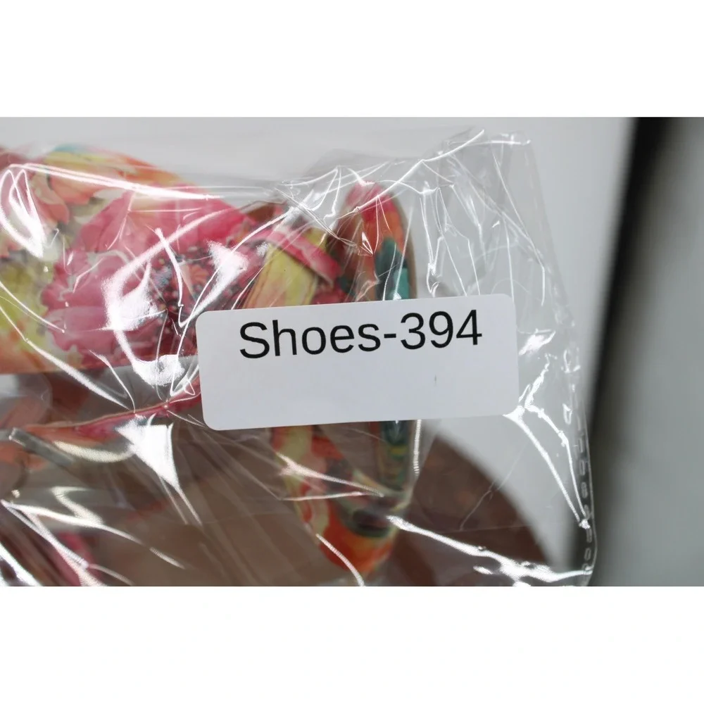 Mossimo Shoes Womens Size 7.5 Multicolor Floral Ankle Strap High Heel Sandals‎